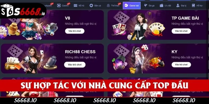 Sự hợp tác với nhà cung cấp top đầu